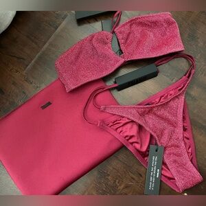 New with tags Triangl berry metallic bikini xs